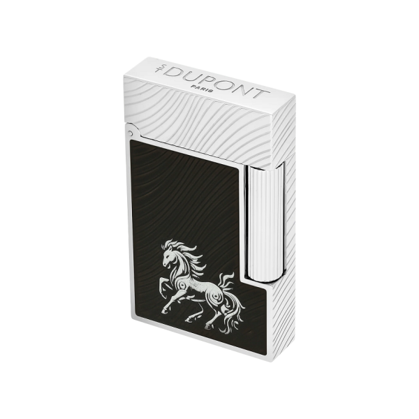 Запалка S.T.Dupont Ligne 2 Chinese New Year Horse Guilloche Black C16088CL