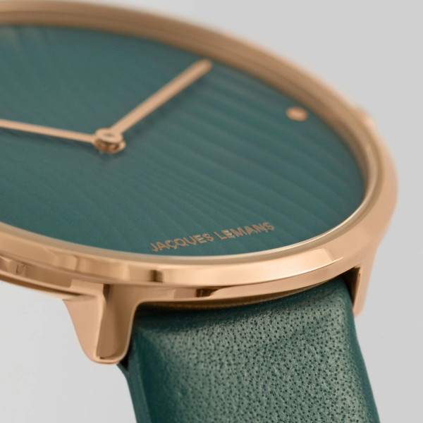 дамски часовник jacques lemans зелен дизайн елегантен модел classicwatches.bg
