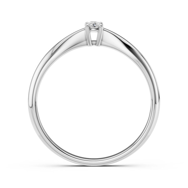Cara пръстен с диамант 0.06 ct – ЗЛАТНО БИЖУ 14К K101-10021W(2.5)/14K