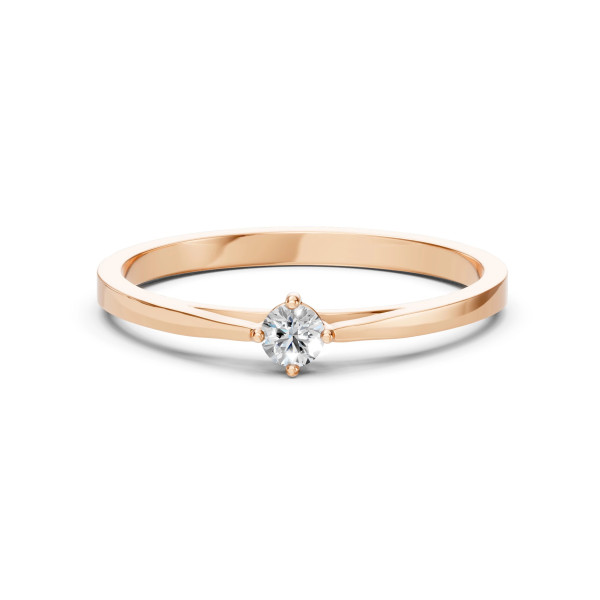 Cara пръстен с диамант 0.10 ct – ЗЛАТНО БИЖУ 14К K101-10125R(3.0)/14K