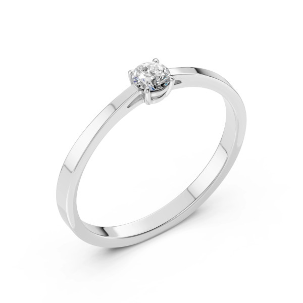 Cara пръстен с диамант 0.15 ct – ЗЛАТНО БИЖУ 14К K101-10012/1W(3.4)/14K