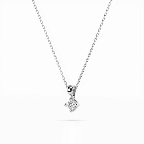 Cara колие с диамант 0.08 ct – ЗЛАТНО БИЖУ 14К K104-10014W(2.7)/14K