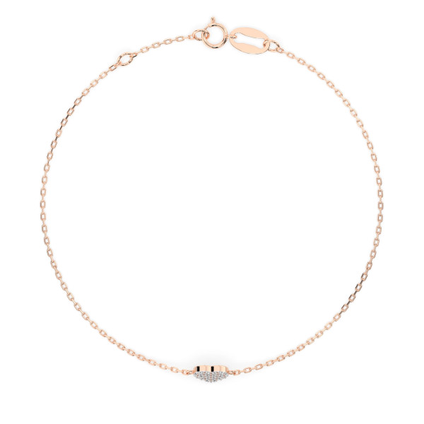 Cara гривна с диаманти 0.09 ct – ЗЛАТНО БИЖУ 14К K105-10012R/14K