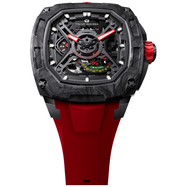 TSAR BOMBA Dark Matter 5 Automatic Red TB8605-01
