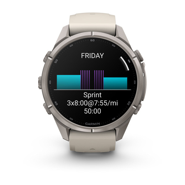 Garmin Fenix 9 Pro Titanium с Fog Grey/Dark Sandstone силиконова каишка 010-04335-86