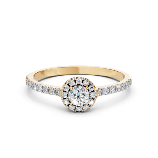 Cara пръстен с диаманти 0.20+0.28 ct – ЗЛАТНО БИЖУ 14К K101-10095Y(3.7)/14K
