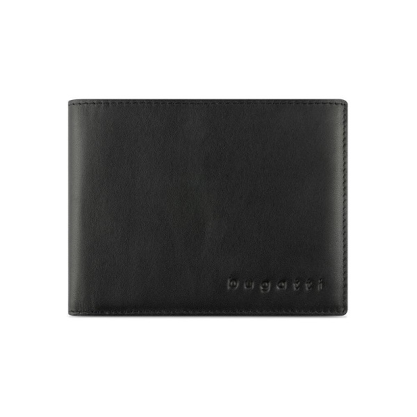 Кожен портфейл Bugatti Super Slim, черен