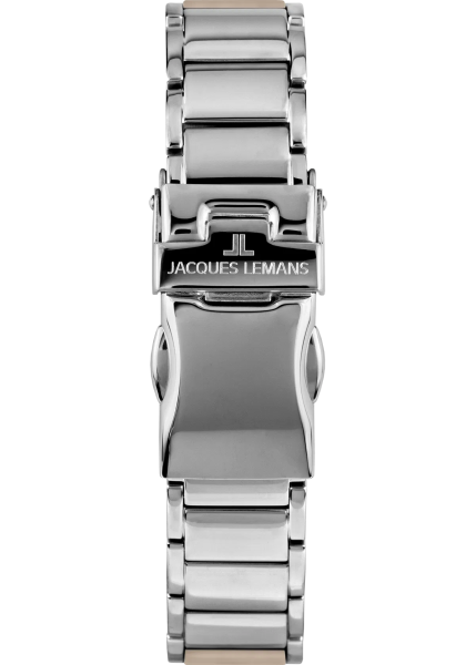 jacques lemans дамски часовник със стоманена верижка и керамични елементи classicwatches.bg
