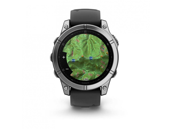 GARMIN FENIX E 47 ММ AMOLED STAINLESS STEEL С BLACK СИЛИКОНОВА КАИШКА 010-03025-00