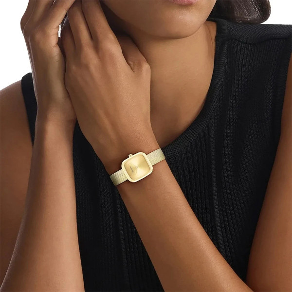 Calvin Klein 25100099 дамски часовник квадратен корпус злато ClassicWatches.bg

