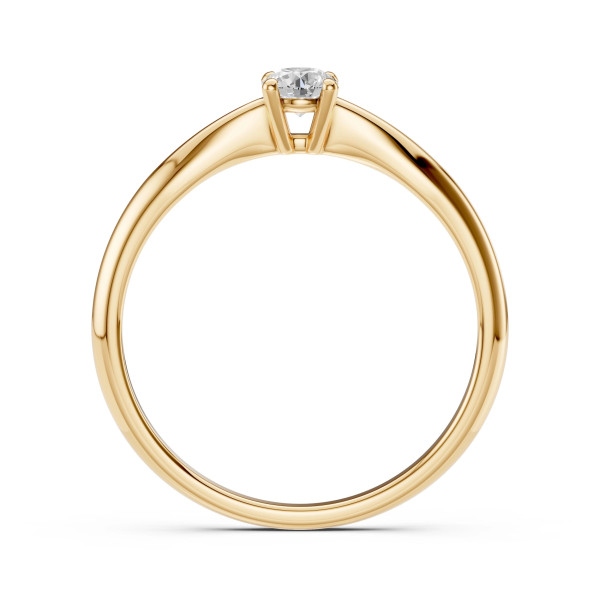 Cara пръстен с диамант 0.20 ct – ЗЛАТНО БИЖУ 14К K101-10021Y(3.7)/14K