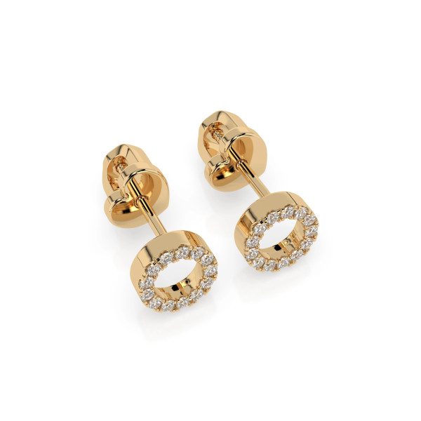 Cara обеци с диаманти 0.16 ct – ЗЛАТНО БИЖУ 14К K102-10055Y/14K