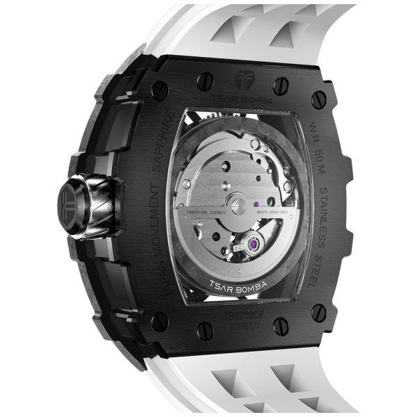 TSAR BOMBA T-Elemental Carbon Fiber Automatic Elegant White TB8208CF-40