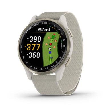 GARMIN APPROACH S50- Cream Gold Aluminium безел с Ivory ComfortFit Nylon каишка 010-03010-01