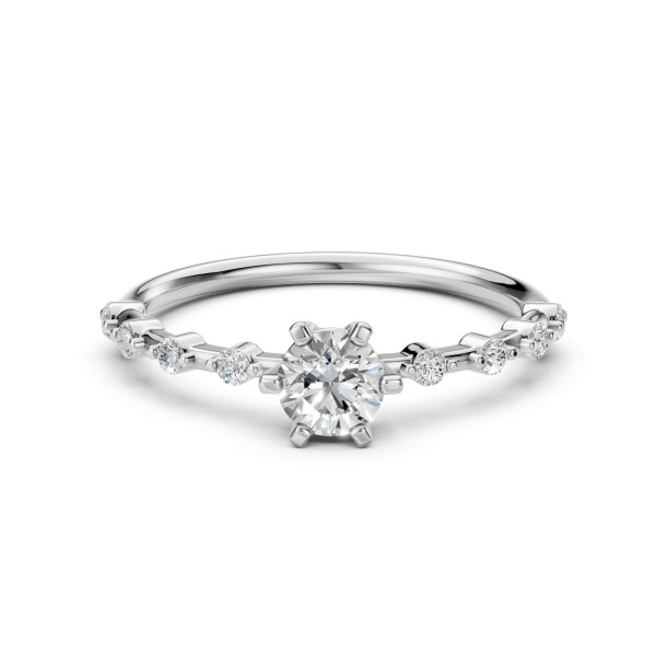 CARA Златен пръстен с диаманти 0.50+0.16 ct GIA сертификат K101-10095W