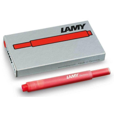 Патрончета за писалка Lamy, 5 броя, червени