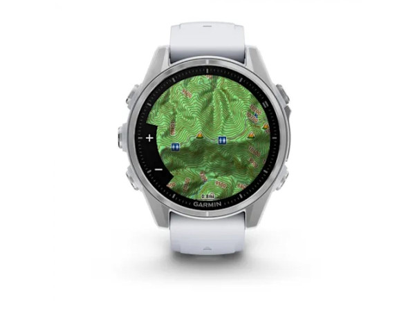 GARMIN FENIX 8 43MM AMOLED SILVER С WHITESTONE СИЛИКОНОВА КАИШКА