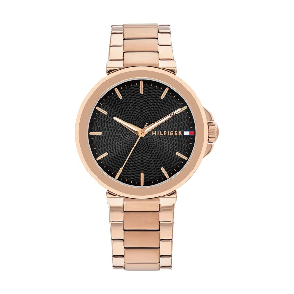 Tommy Hilfiger 1782780 дамски часовник черен циферблат и розово злато ClassicWatches.bg

