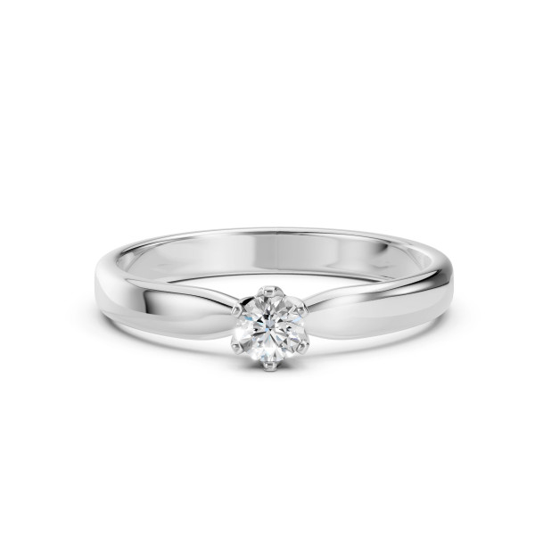 Cara пръстен с диамант 0.20 ct – ЗЛАТНО БИЖУ 14К K101-10040W(3.7)/14K