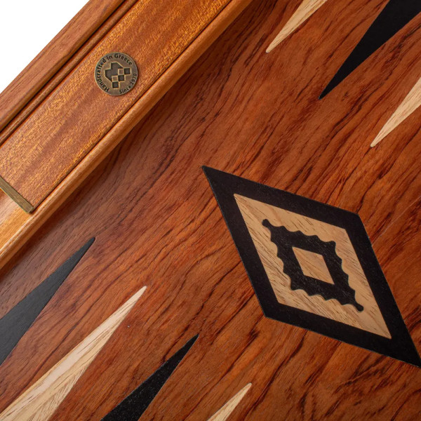 BACKGAMMON FOR GAME MANOPOULOS - ROSEWOOD BLACK & OAK POINTS, 48 X 53 CM