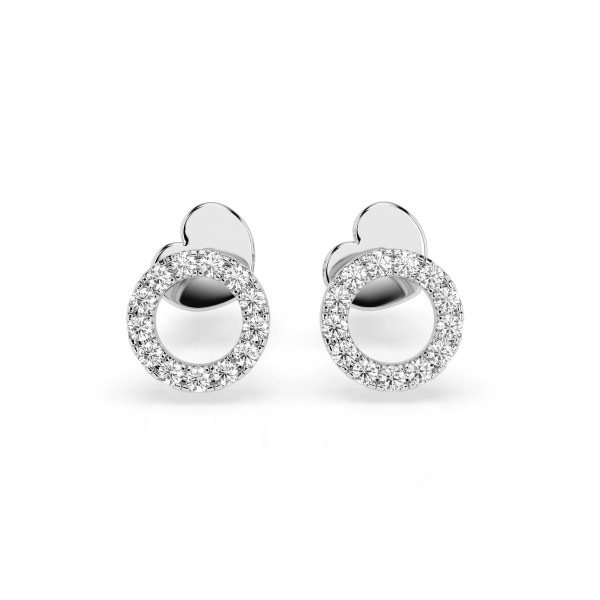 Cara обеци с диаманти 0.16 ct – ЗЛАТНО БИЖУ 14К K102-10055W/14K