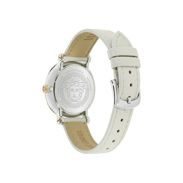 часовник versace ve5l00126 бяла кожена каишка елегантен дизайн classicwatches.bg