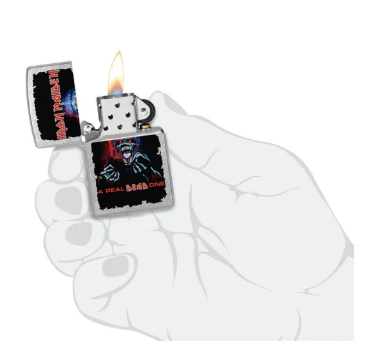 LIGHTER ZIPPO - IRON MAIDEN, A REAL DEAD ONE DESIGN