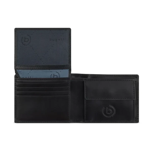 Мъжки портфейл Bugatti - Remo, RFID защита, черен