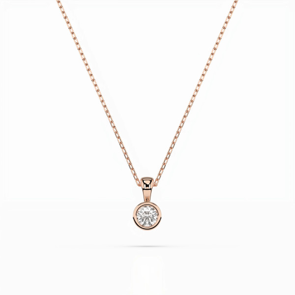 Cara колие с диамант 0.10 ct – ЗЛАТНО БИЖУ 14К K104-10010R(3.0)/14K