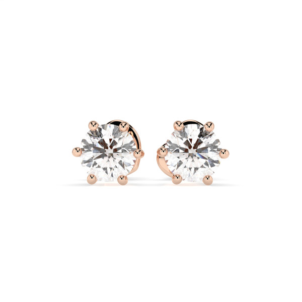 CARA Златни обеци с GIA сертифицирани диаманти K102-10027R