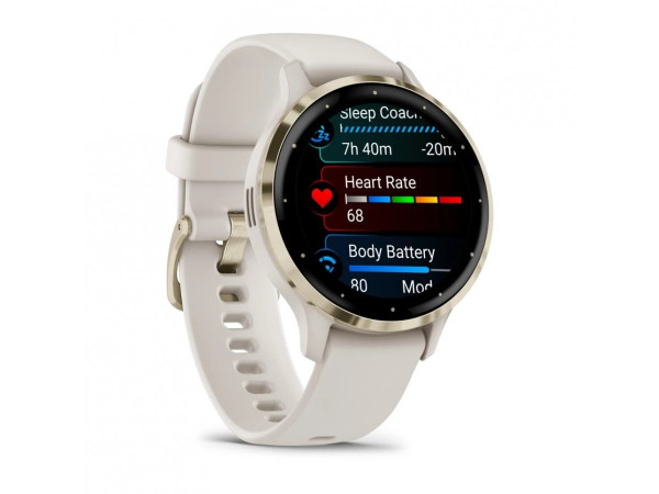 Часовник Garmin Venu 3S 010-02785-04 силиконова каишка Ivory – classicwatches.bg