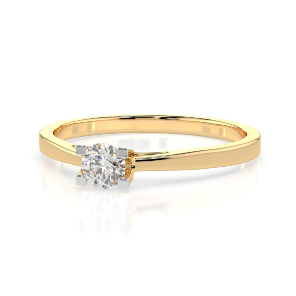 Cara пръстен с диамант 0.15 ct – ЗЛАТНО БИЖУ 14К K101-10020Y(3.4)/14K