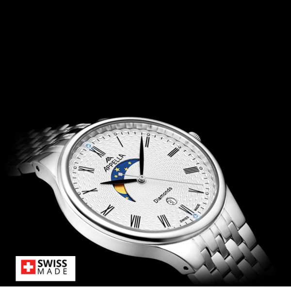 дамски часовник Appella L32002.5133DMQ с лунна фаза и дата classicwatches.bg