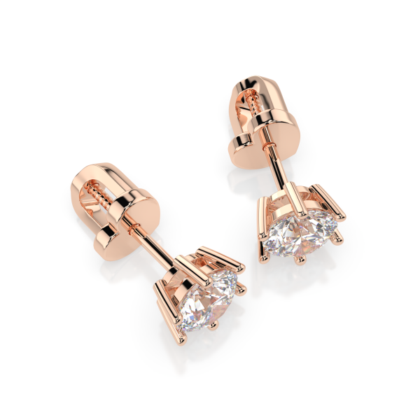 CARA Златни обеци с диаманти 1.00 ct GIA сертификат K102-10151R