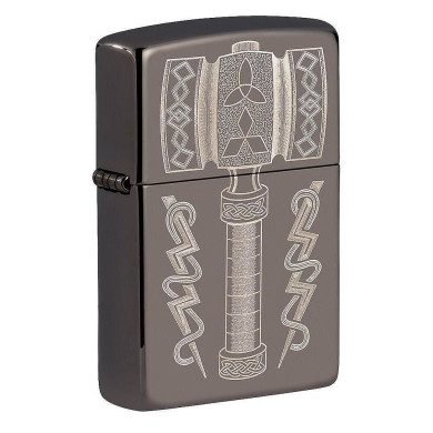 Запалка Zippo Thor's Hammer Design Black Ice 49404