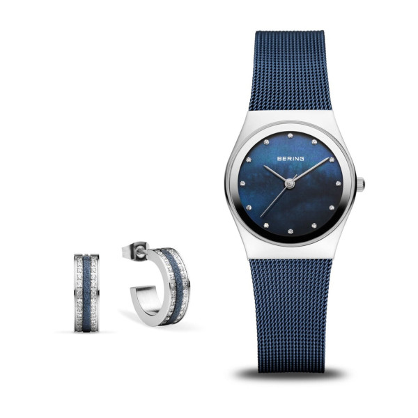 Дамски сет часовник и обеци Bering Classic 12927-307G
