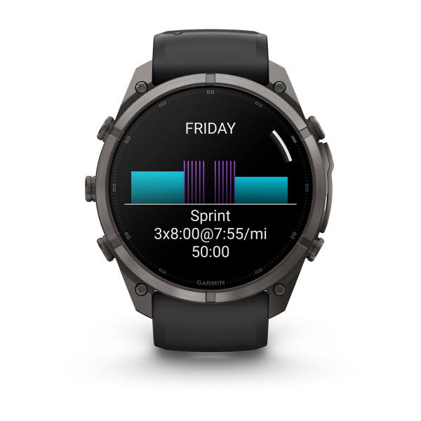 Garmin Fenix 9 Pro Carbon Gray DLC Titanium с Black/Pebble Grey силиконова каишка 010-04337-16
