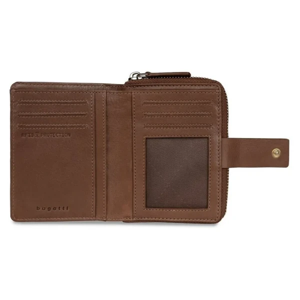 Дамски портфейл Bugatti - Noemi S, RFID защита, кафяв