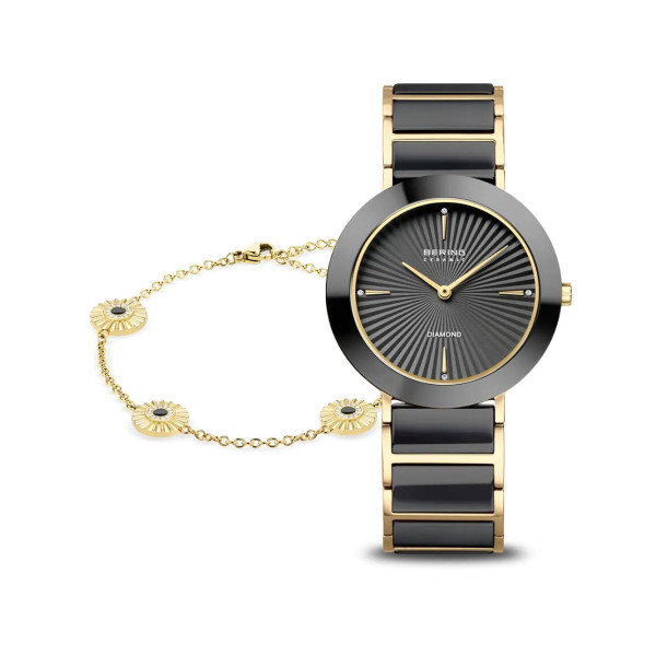 Дамски сет часовник и гривна Bering Classic 11435-732-GWP