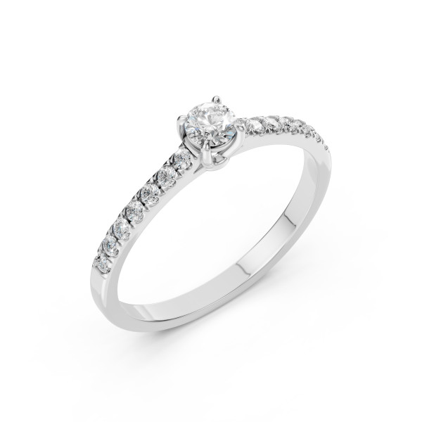 CARA Златен пръстен с диаманти 0.30 + 0.21 ct GIA сертификат K101-10012W
