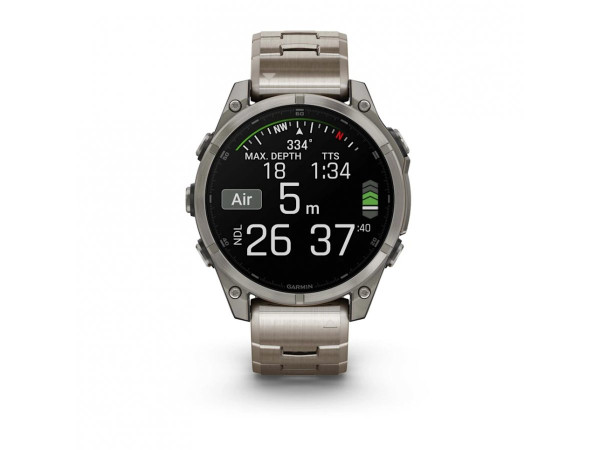 GARMIN FENIX 8 47MM AMOLED SAPPHIRE TITANIUM С VENTED ТИТАНИЕВА КАИШКА 010-02904-40