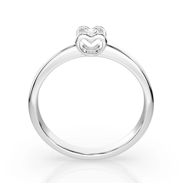 Cara пръстен с диамант 0.15 ct – ЗЛАТНО БИЖУ 14К K101-10013W(3.4)/14K