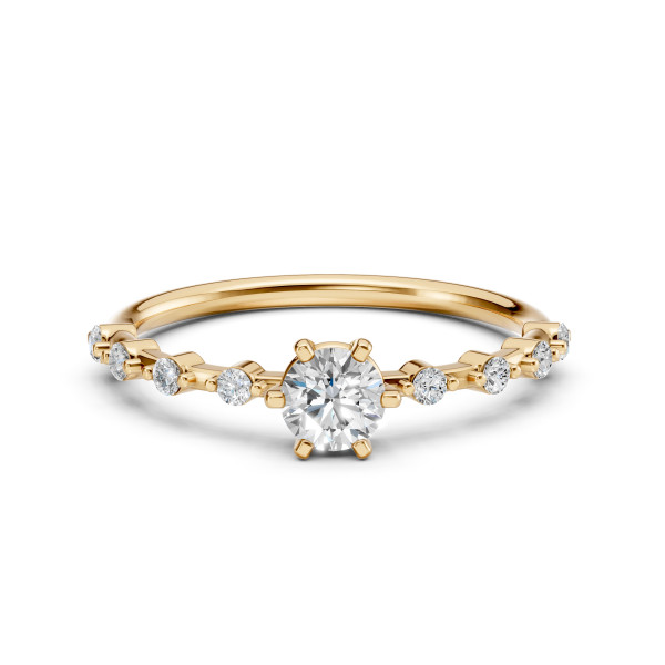 CARA Златен пръстен с диаманти 0.40+0.16 ct GIA сертификат K101-10190R