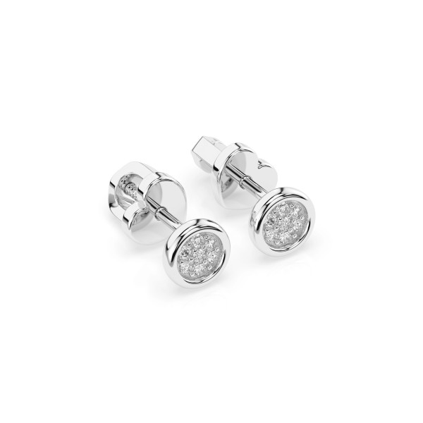 Cara обеци с диаманти 0.08 ct – ЗЛАТНО БИЖУ 14К K102-10068W/14K