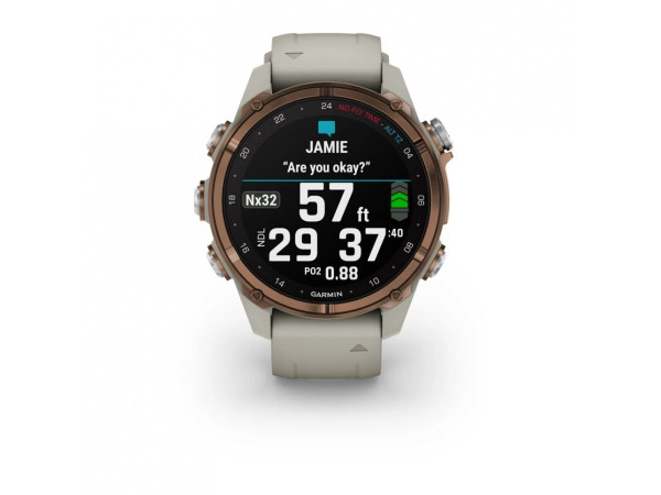 GARMIN DESCENT MK3I 43ММ BRONZE PVD ТИТАН С FRENCH GREY СИЛИКОНОВА КАИШКА 010-02753-14