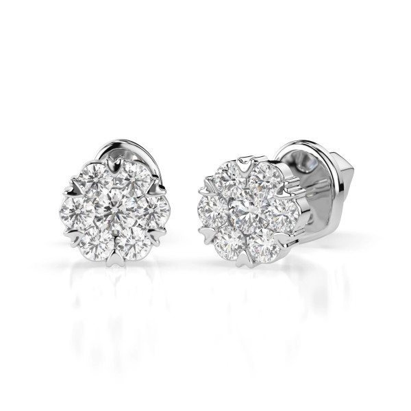 Cara обеци с диаманти 0.06+0.18 ct – ЗЛАТНО БИЖУ 14К K102-10015W(2.0)/14K