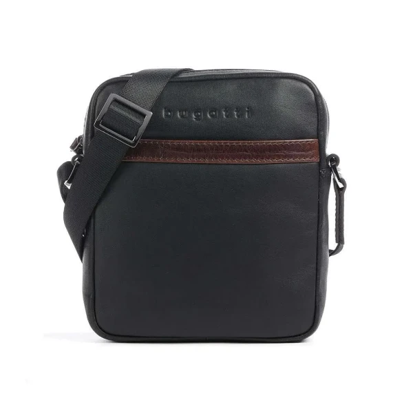 Чанта за рамо Bugatti - Corso Deluxe Crossbody, черна