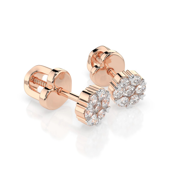 Cara обеци с диаманти 0.06+0.18 ct – ЗЛАТНО БИЖУ 14К K102-10015R(2.0)/14K