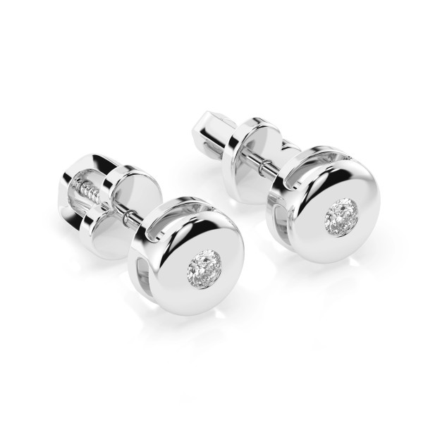 Cara обеци с диаманти 0.08 ct – ЗЛАТНО БИЖУ 14К K102-10048W/14K