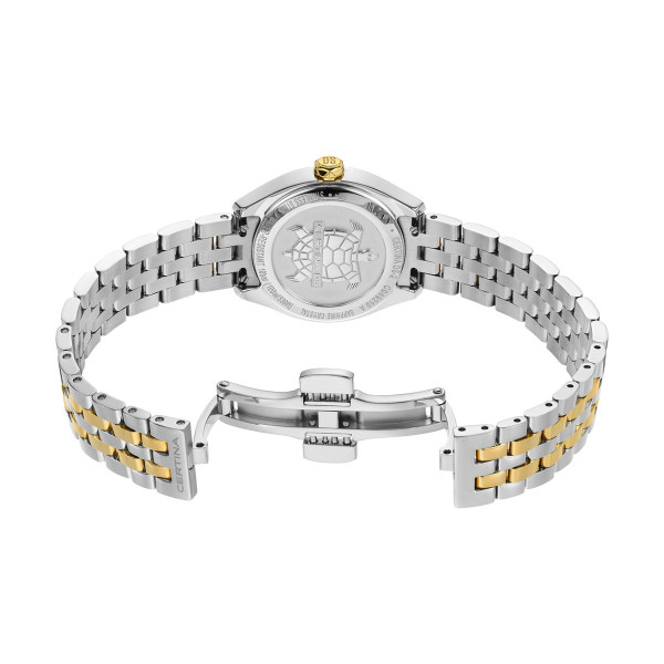 certina ds action lady двуцветна стоманена верижка златисто pvd

